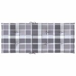 vidaXL Coussins de chaise jardin à dossier haut lot de 6 carreaux gris