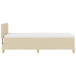 vidaXL Lit à ressorts avec matelas Crème 90 x 190 cm tissu