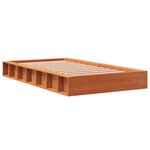 vidaXL Cadre de lit sans matelas cire marron 100x200cm bois pin massif