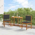 vidaXL Chaise de jardin 2 Pièces Marron 50 x 50 x 91cm