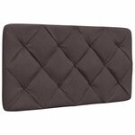 vidaXL Cadre de lit avec LED sans matelas marron foncé 90x190 cm tissu