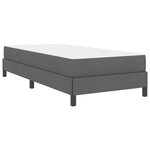 vidaXL Lit à ressorts avec matelas Gris foncé 90 x 200 cm tissu