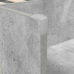 vidaXL Cadre de lit pour enfants avec rangement Gris béton 90 x 200 cm