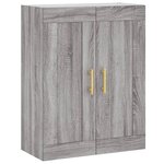 vidaXL Buffet haut Sonoma gris 69 5x34x180 cm Bois d'ingénierie