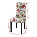 vidaXL Chaises à manger lot de 2 multicolore tissu