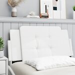vidaXL Coussin de tête de lit blanc 100 cm similicuir