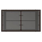 vidaXL Salon de jardin avec coussins 4 Pièces marron résine tressée verre