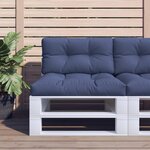 vidaXL Coussin de palette bleu marine 120x40x12 cm tissu
