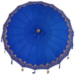 vidaXL Parasol balinais Bleu 185 x 185 x 260 cm