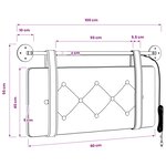 vidaXL Tête de lit suspendue Avec lumière LED Crème Simili cuir