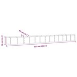 vidaXL Lit surélevé de jardin Acier galvanisé 512x80x36 cm gris