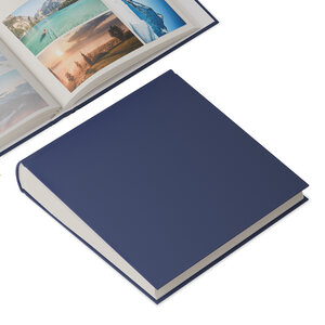 Album Photo Scrapbooking- 100 pages pour 600 photos- Pour 9x13 cm 10x15 cm et 13x18 cm- Livre Photo en Lin- Bleu Foncé- ACROPAQ