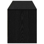 vidaXL Meuble TV avec LEDs Chêne Noir 140x34x40 cm Bois d'ingénierie