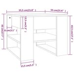 vidaXL Table basse gris béton 55 5x55x45 cm bois d'ingénierie