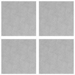 vidaXL Nez de marche Carré 4 Pièces Argenté 40 x 40 cm Aluminium