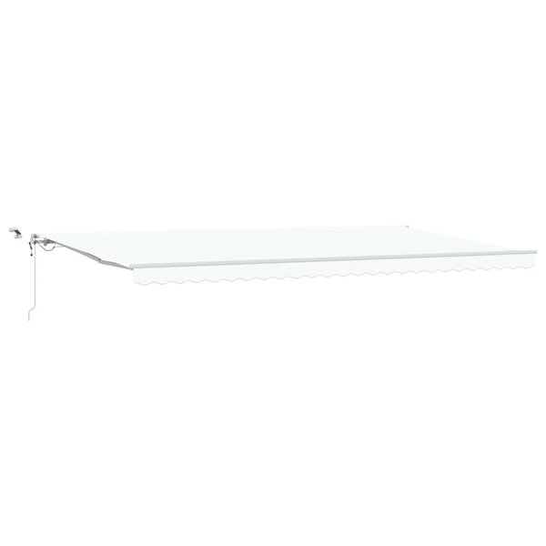 vidaXL Auvent Rétractable Blanc 600 × 300 cm Polyester et métal
