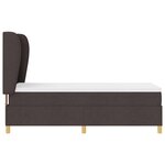 vidaXL Lit à ressorts avec matelas gris foncé 90x190 cm Marron foncé