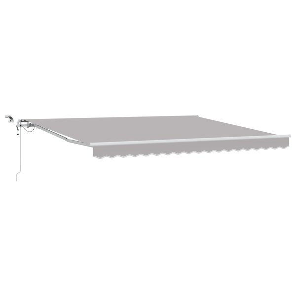 Auvent Rétractable Automatique vidaXL avec LED Gris Clair 400x350 cm