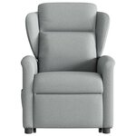 vidaXL Fauteuil inclinable de massage électrique Gris clair Tissu