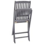 vidaXL Chaises pliables d'extérieur lot de 2 Bois d'acacia solide