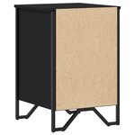 vidaXL Table de chevet noir 40x41x60 cm bois d’ingénierie