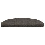 vidaXL Tapis d'escalier autocollants 20 pièces 65 x 21 x 4 cm Anthracite Demi-rond Grand