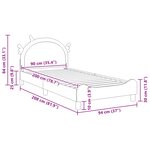 vidaXL Cadre de lit pour enfants avec tête de lit Rose 90 x 200 cm PU