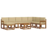vidaXL Ensemble de canapés d'extérieur 9 pc Naturel et Beige