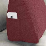 vidaXL Coussin de Dos Bordeaux 45 x 20 x 35 cm tissu