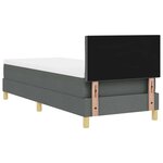 vidaXL Lit à ressorts avec matelas Gris foncé 80 x 200 cm tissu