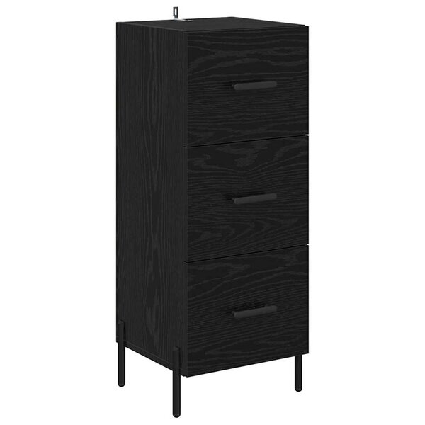 vidaXL Buffet Chêne noir 34 x 34 5 x 90 cm Bois d'ingénierie