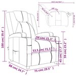 vidaXL Fauteuil inclinable Marron Similicuir