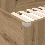 vidaXL Cadre de lit superposé avec bureau Chêne artisanal