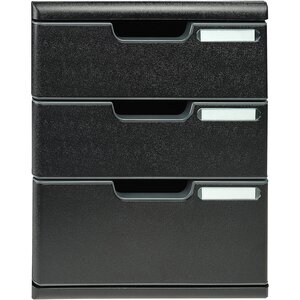 Module De Classement Modulo Ecoblack 3 Tiroirs Fermés - Noir - Exacompta