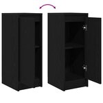 vidaXL Buffet chêne noir 29 5x34x76 cm bois d'ingénierie