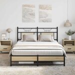 vidaXL Cadre de lit sans matelas chêne sonoma 140x190 cm