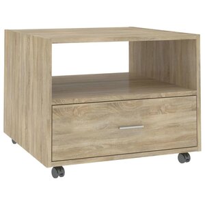 vidaXL Table basse chêne sonoma 55x55x40 cm bois d'ingénierie