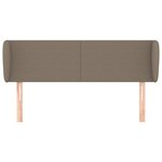 vidaXL Tête de lit avec oreilles Taupe 147x23x78/88 cm Tissu