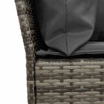 vidaXL Ensemble à manger jardin 4Pièces et coussins Gris Résine tressée