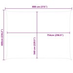 vidaXL Voile d'ombre Gris clair et blanc 8 x 6 m