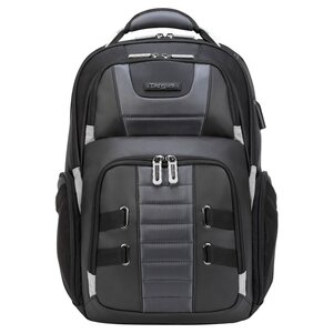 DrifterTrek Sac à dos pour ordinateur portable 11,6 à 15,6"  avec USB Power Pass-Thru - Noir"