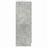 vidaXL Buffet gris béton 37 5x35x99 cm bois d'ingénierie