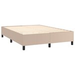 vidaXL Sommier à lattes de lit avec matelas LED Cappuccino 140x200 cm