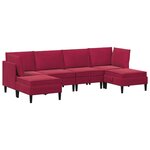 vidaXL Ensemble de meubles pour le salon 6 Pièces Bordeaux Velours