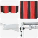 vidaXL Auvent rétractable automatique Orange et Marron 500x350 cm