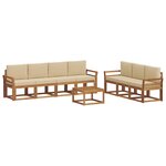 vidaXL Ensemble de canapés d'extérieur 8 pc Naturel et Beige