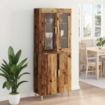 vidaXL Haut Armoire Bois Ancien 69 5 x 34 x 180 cm