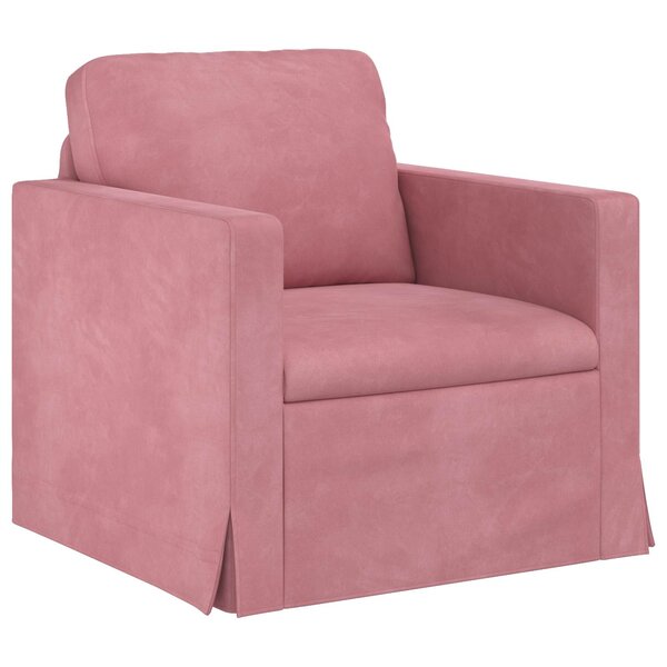 vidaXL Canapé Rose 78 x 78 x 80 cm Velours