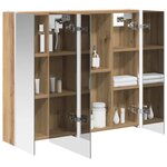 vidaXL Armoire Miroir de Salle de Bain Chêne artisan