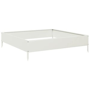 vidaXL Lit surélevé de jardin blanc 100x100x26 cm acier